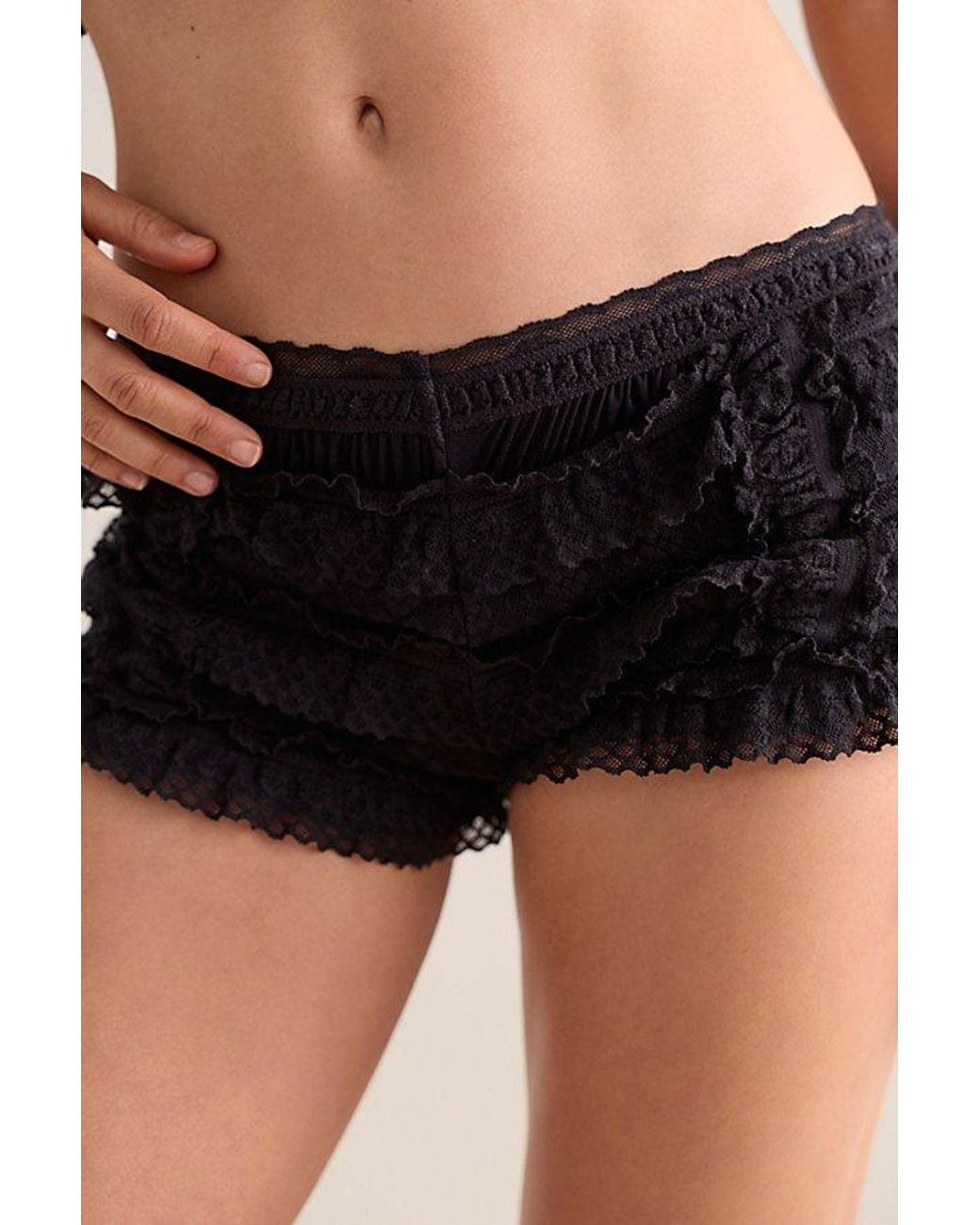 Intimately By Free People Black Just A Crush Shorties By