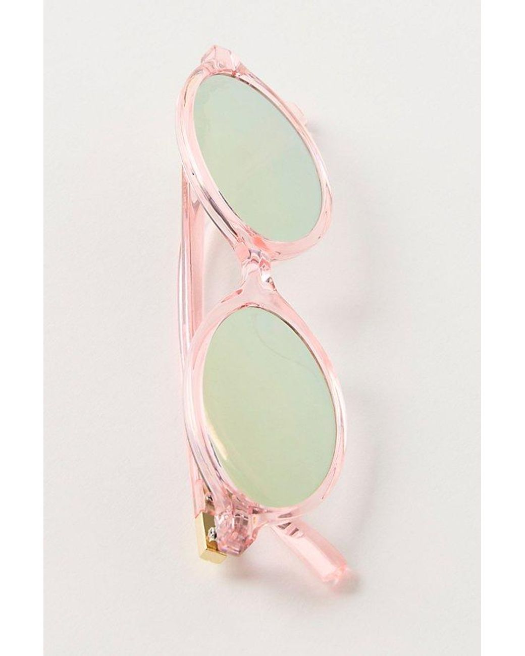 Free People Brown Oh Hello Rounded Oval Sunglasses