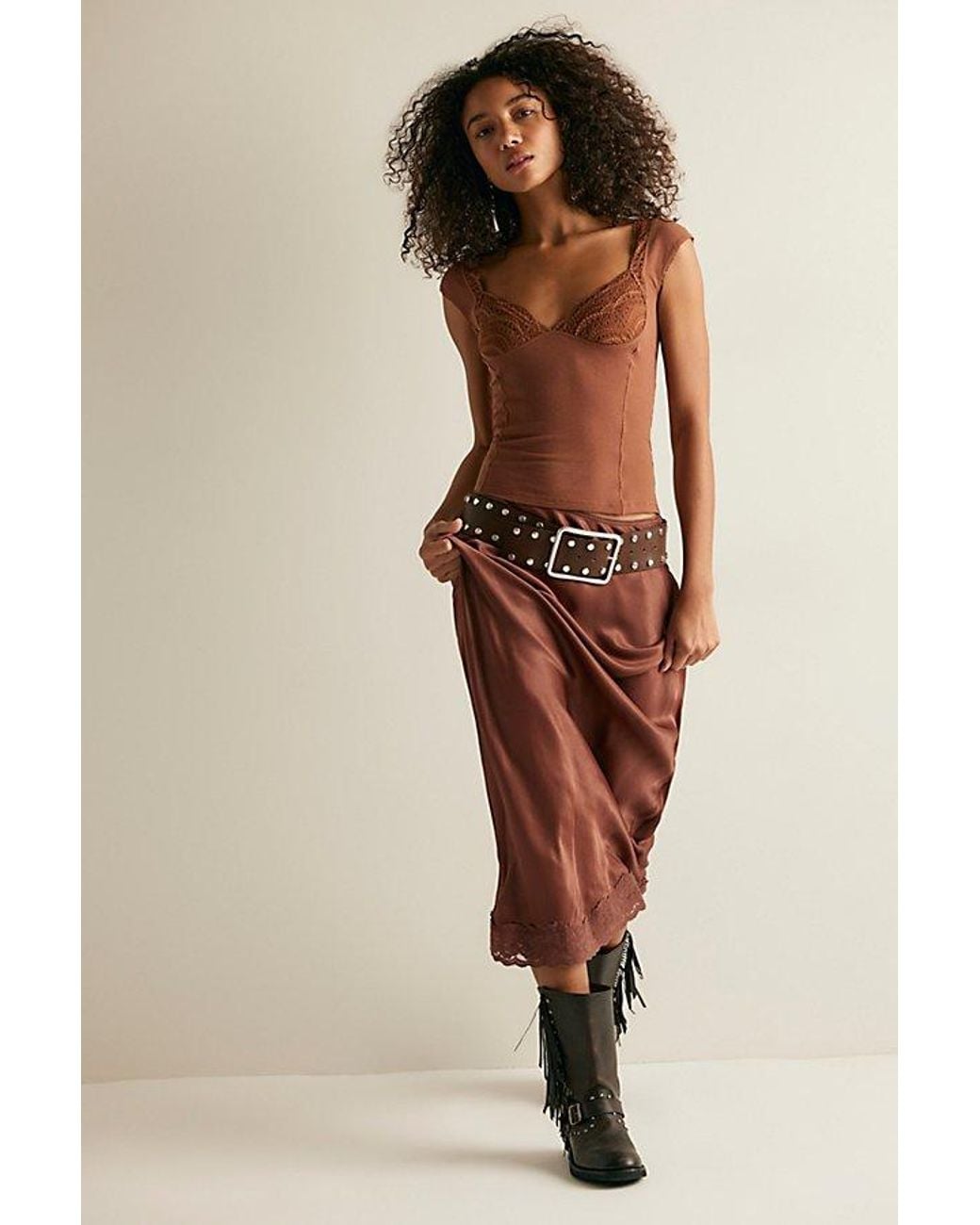 Intimately By Free People Brown Blush Hour Tee By
