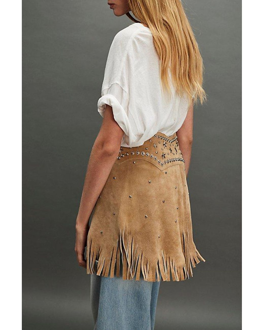 Free People Understated Leather Paris Texas Skirt Belt in