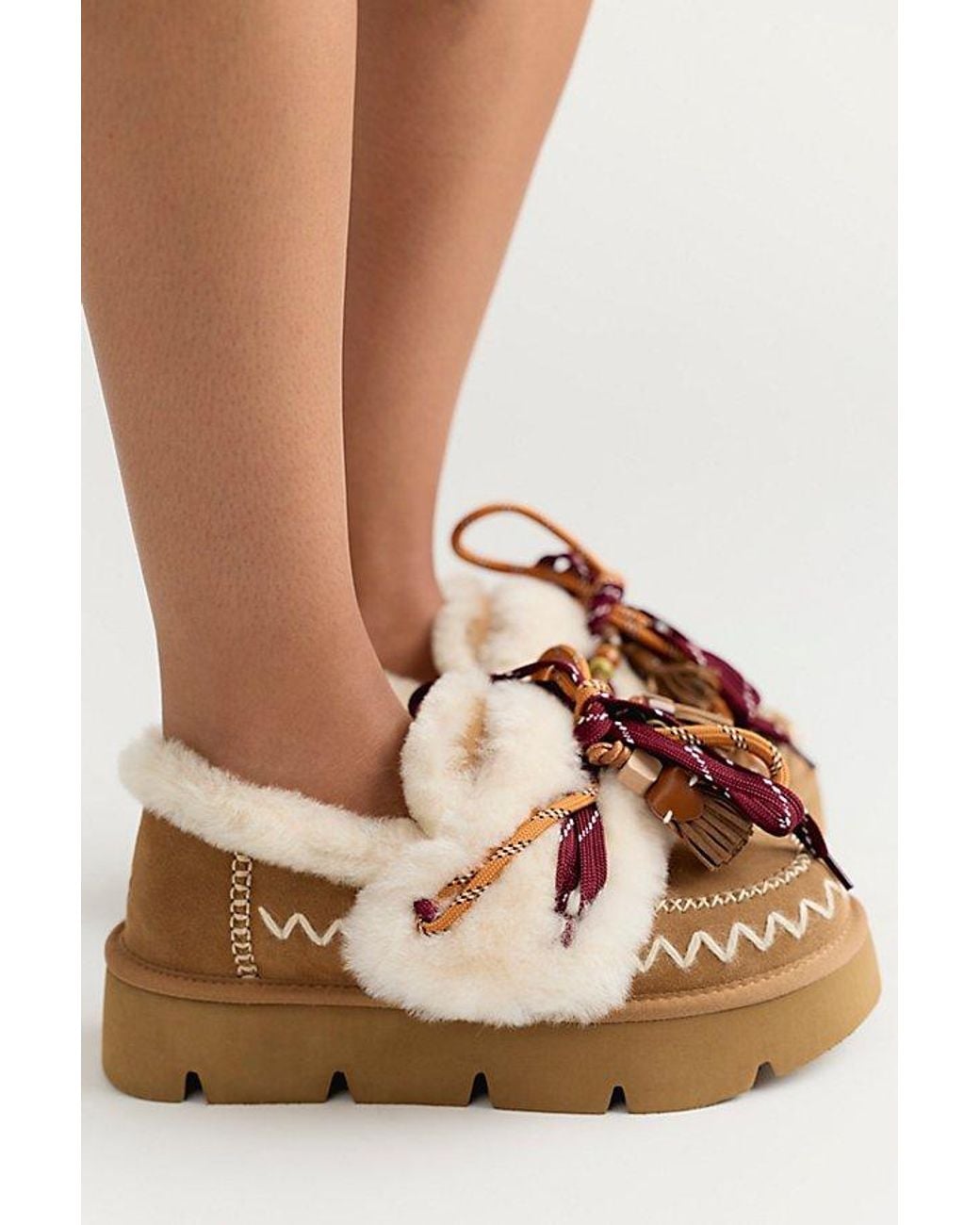 Nan-Ku Couture Green Iceland Shearling Moccasins