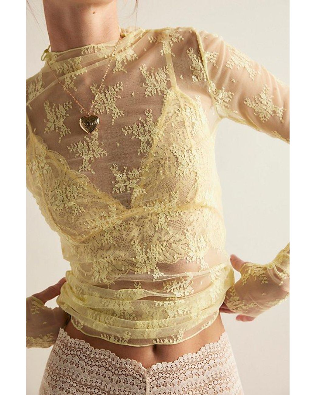 Intimately By Free People Natural Lady Lux Layering Top By