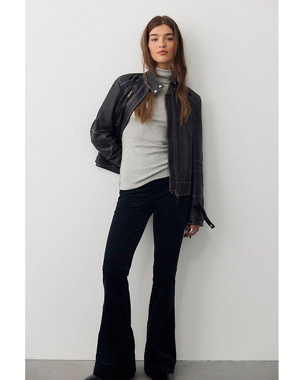 Free People Gray Good Good Turtleneck Top