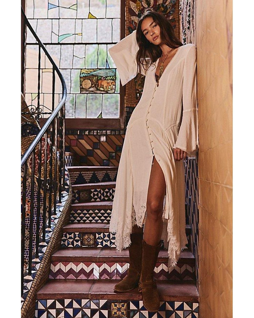 Free People Brown Rosemary Midi Dress