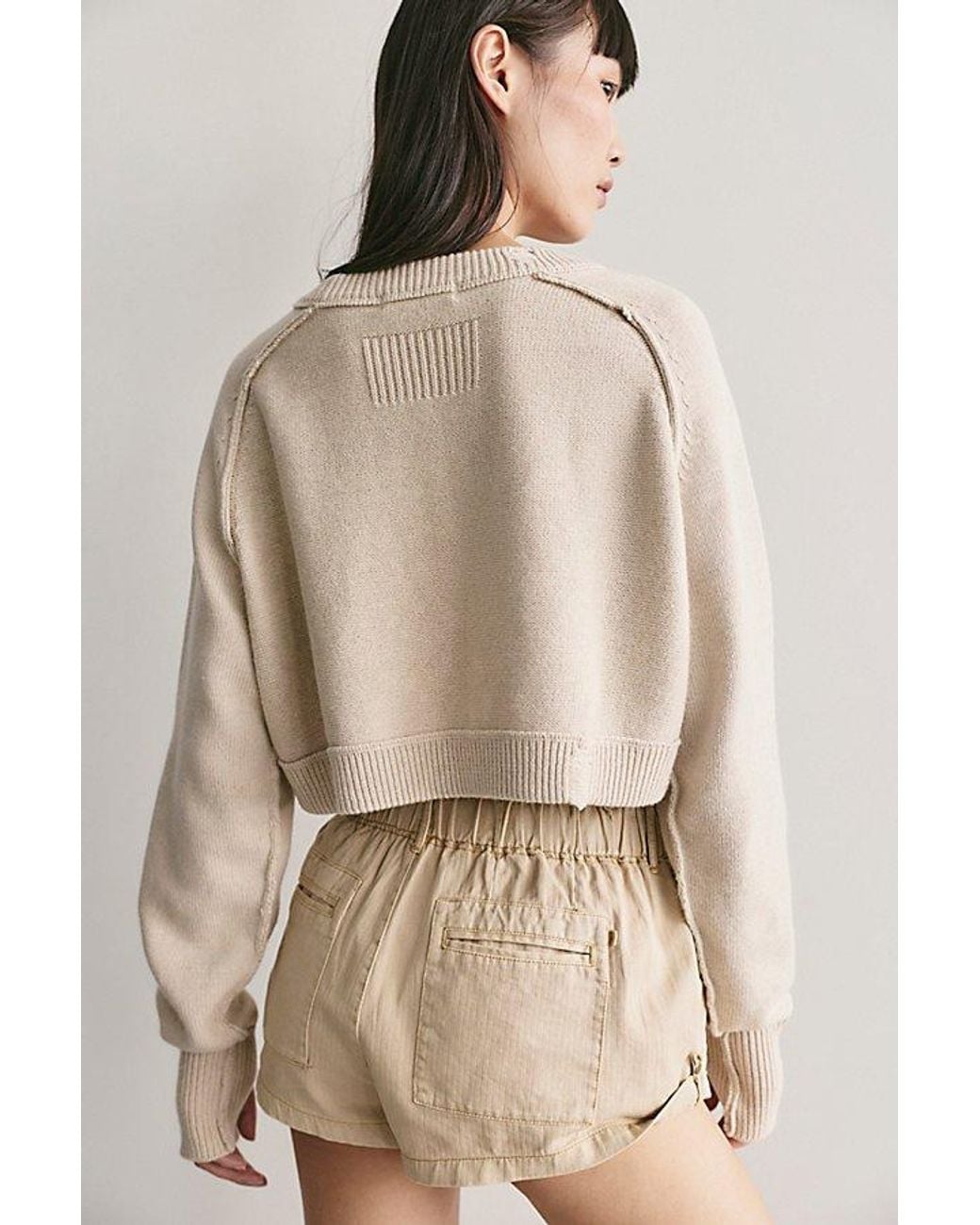 Free People Brown Tennessee Cropped Pullover