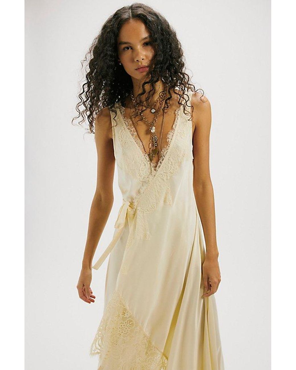 Nigel Preston White Soho Wrap Midi Dress Top