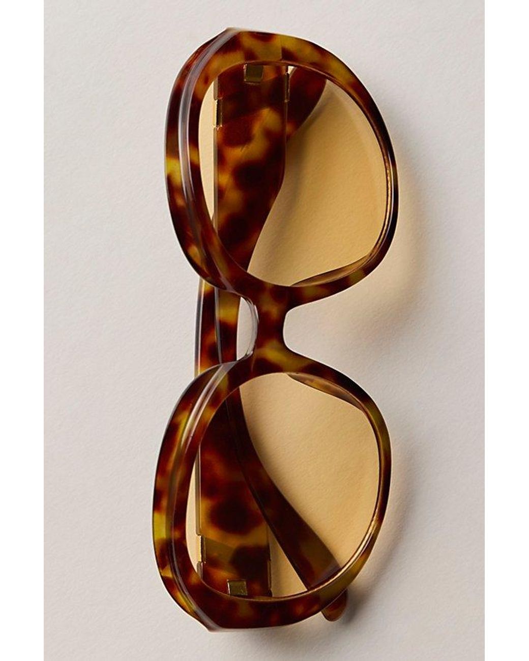 Free People Brown Arlo Oversized Round Sunglasses