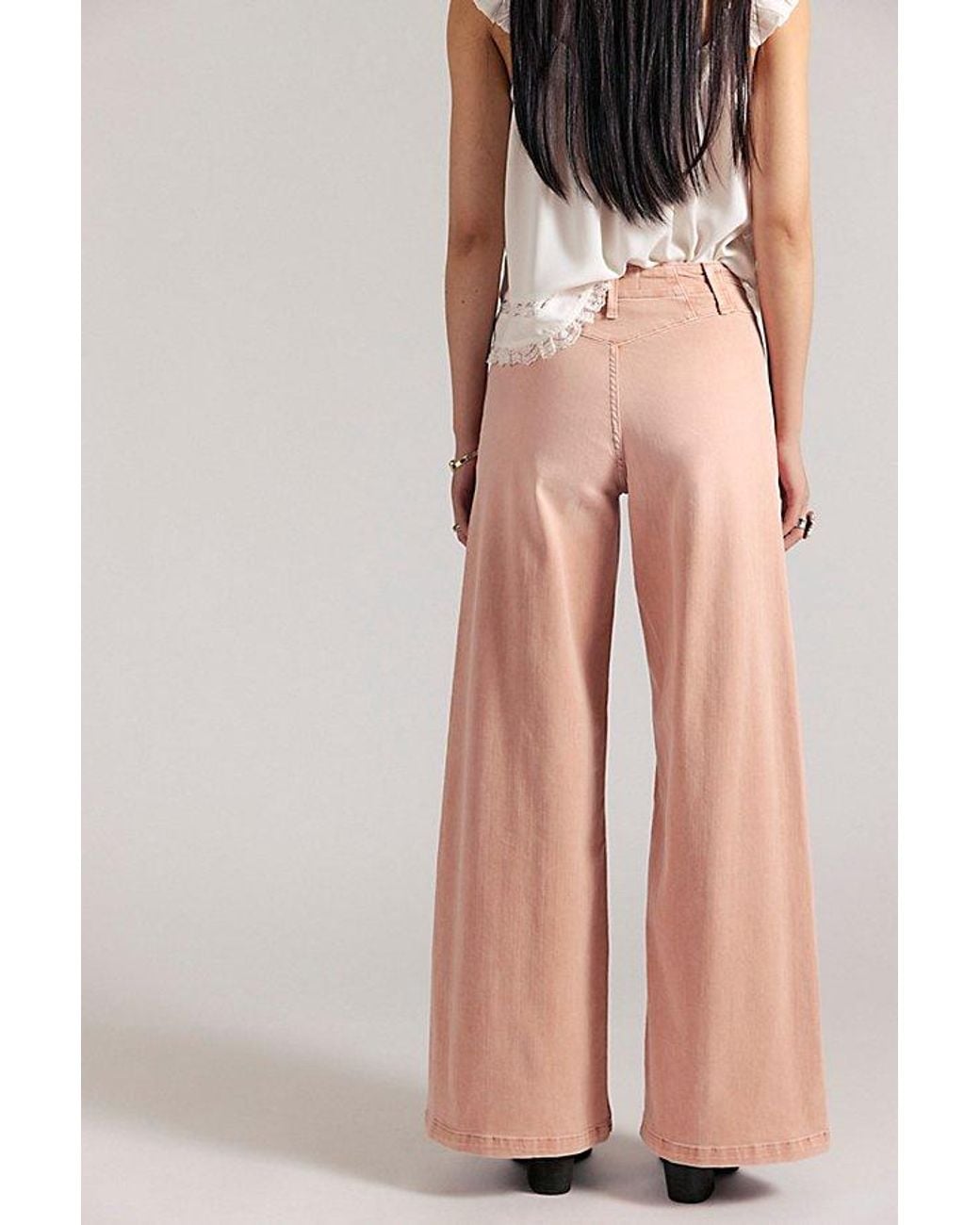 Free People Purple We The Free Libre Wide-Leg Jeans