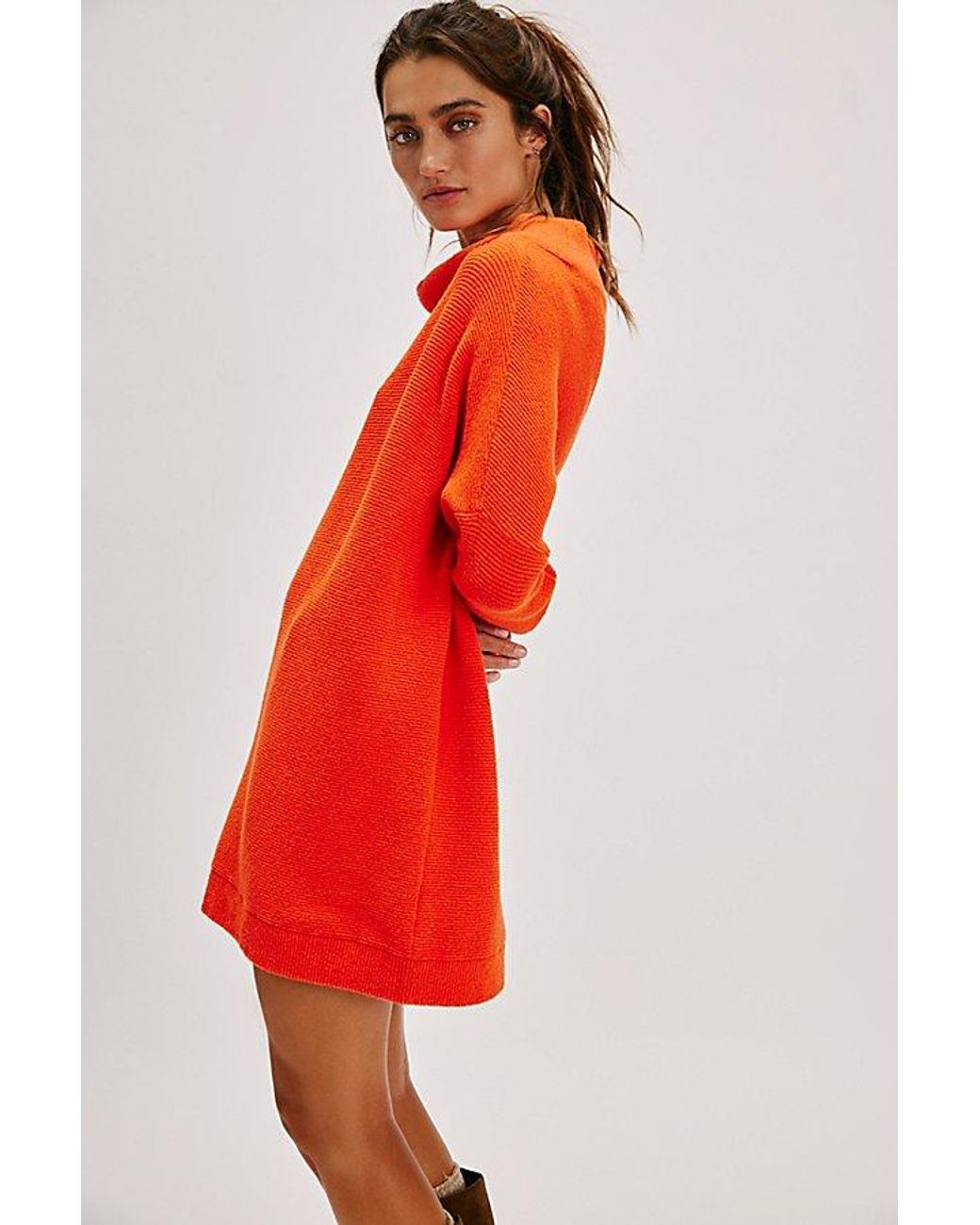 Free People Ottoman Slouchy Tunic Jumper in Red Lyst UK