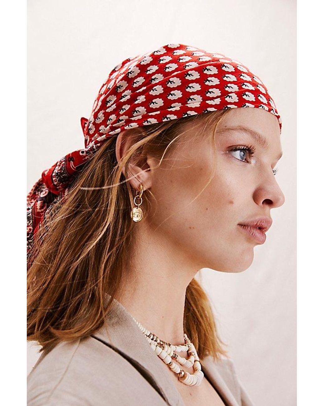 Free People Blue Lotus Paisley Print Bandana