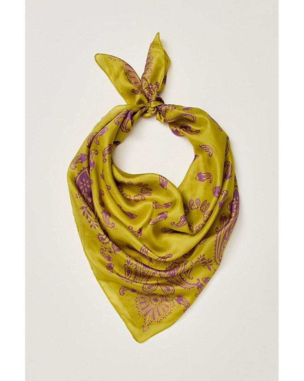 Free People Metallic So Silk Printed Bandana