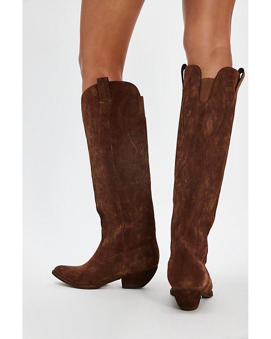 Jeffrey Campbell Brown Finn Tall Western Boots Shoe By
