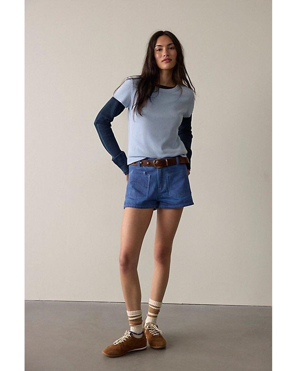 Free People Blue Atlas Crew Tee
