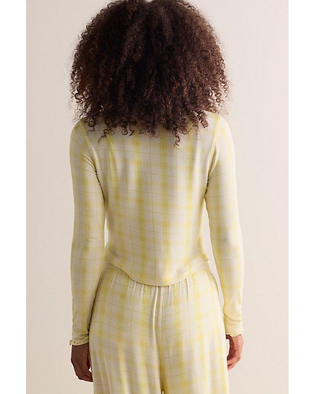 Intimately By Free People Natural Dream State Printed Henley Top By
