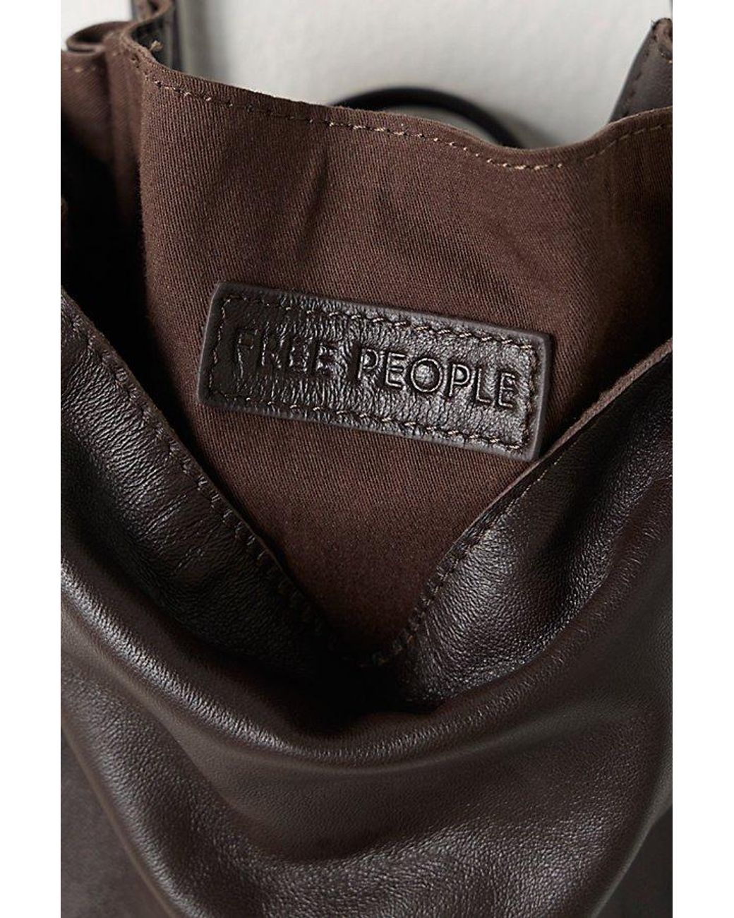 Free People Green Lucy Leather Pouch