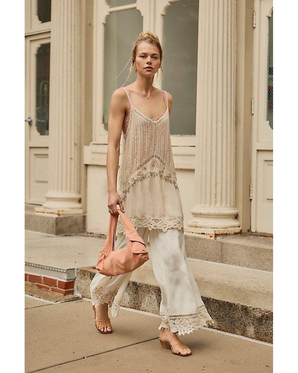 Intimately By Free People Brown Under Your Spell Mini Slip Dress By