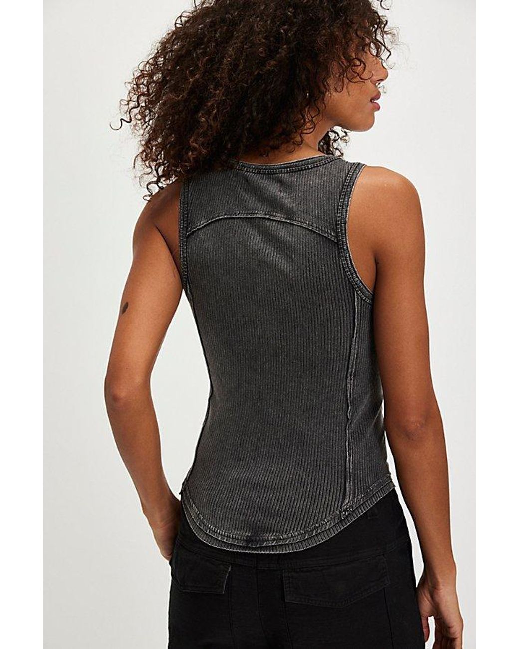 Free People Black Jamie Tank Top