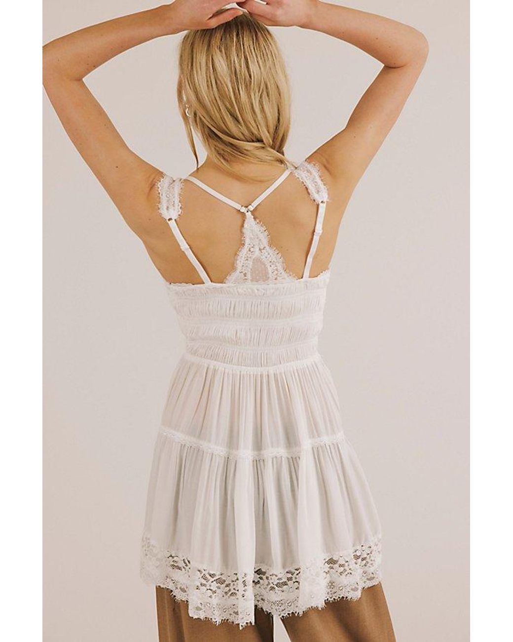 Free People Natural Love Mini Slip Dress By