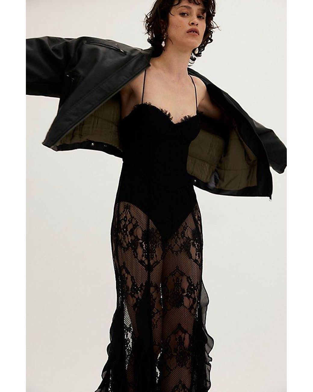 For Love & Lemons Fp X Shirley Maxi Dress in Brown | Lyst