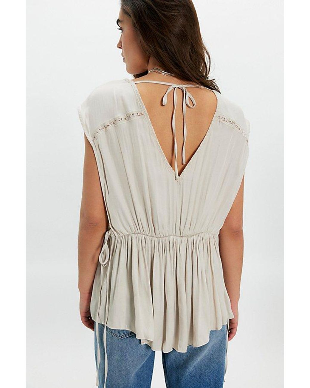 Free People White Penelope Tunic