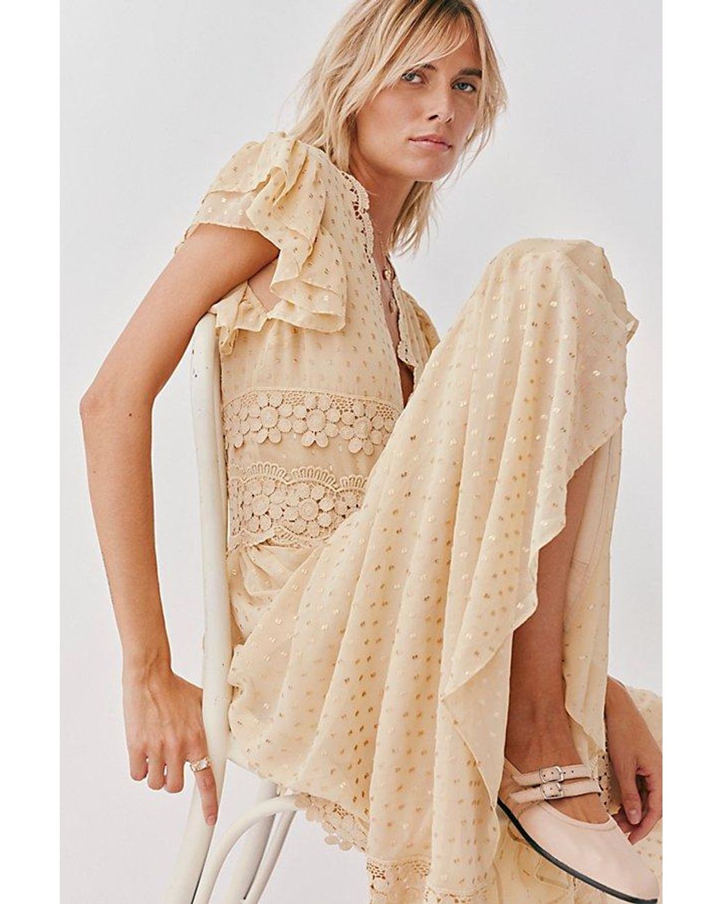 Bali Keely Maxi Dress in Natural | Lyst