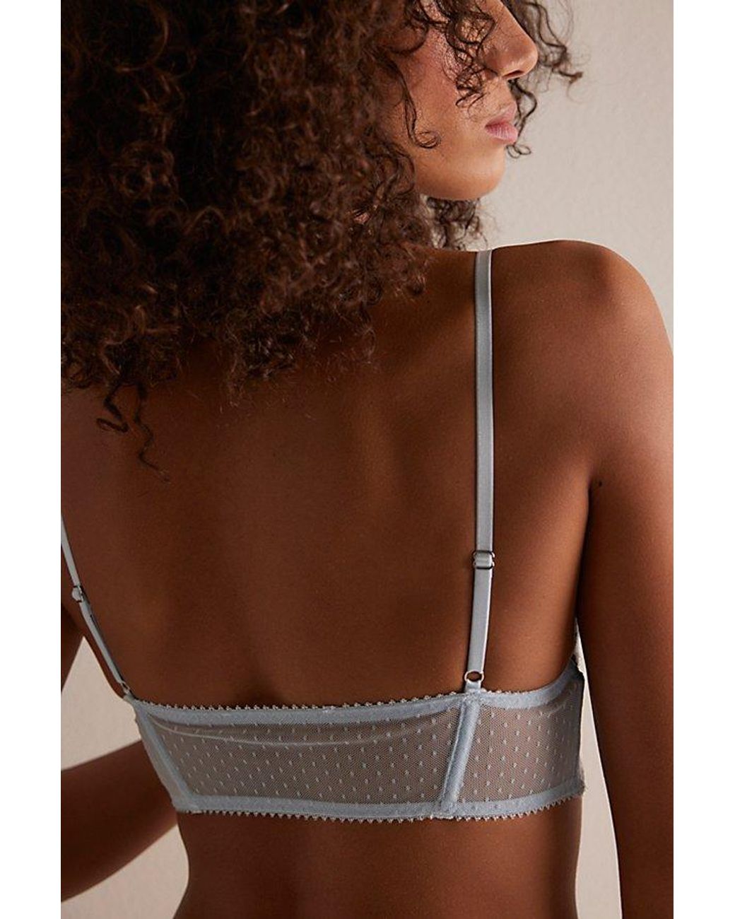 Intimately By Free People Brown Fiona Mesh Longline V-Neck Triangle Bralette By