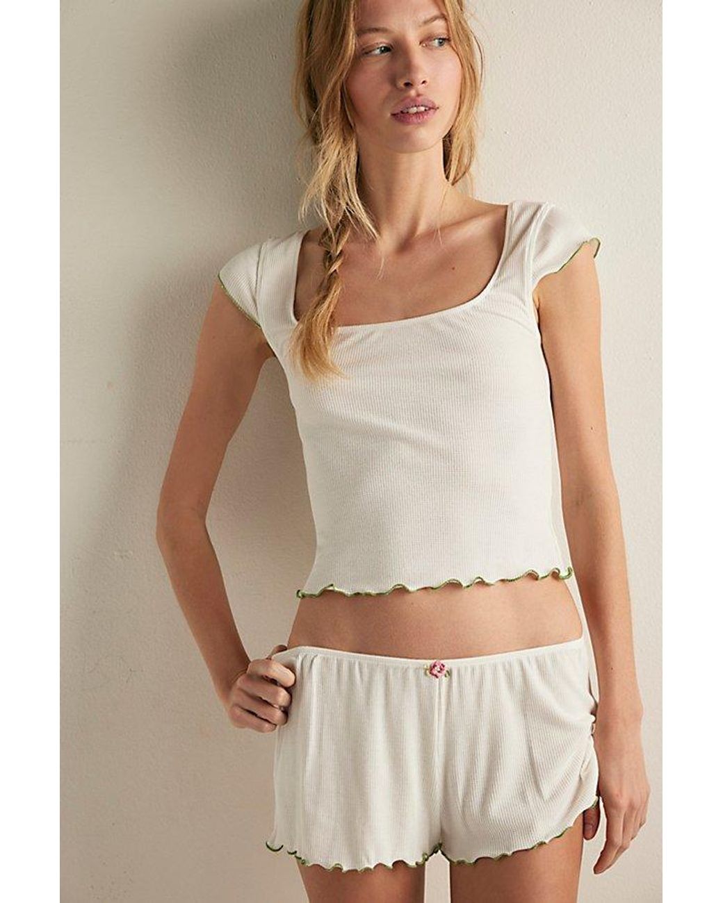 Only Hearts White Millie Portrait Tee Shortie Set