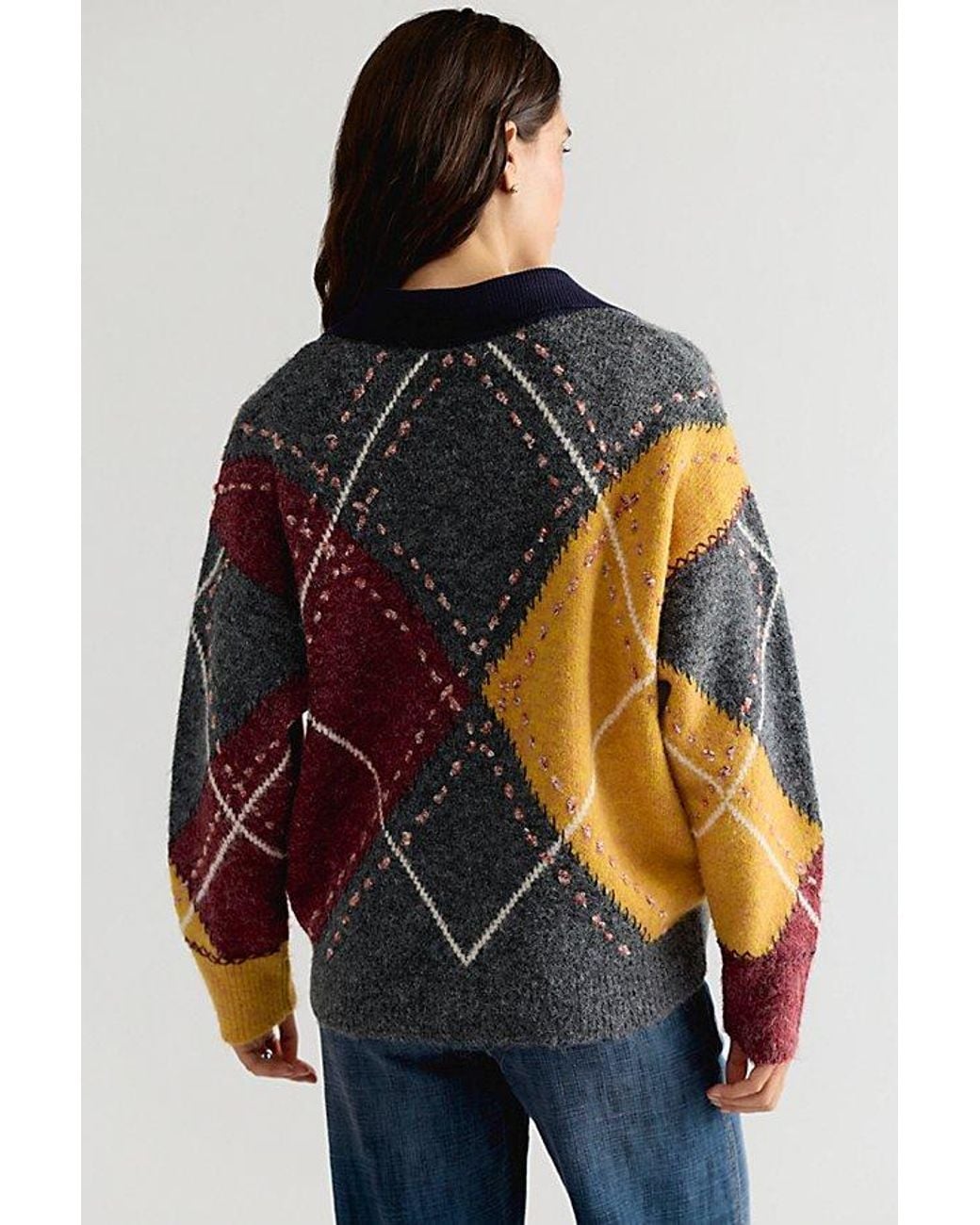 Free People Blue Marin Mended Henley