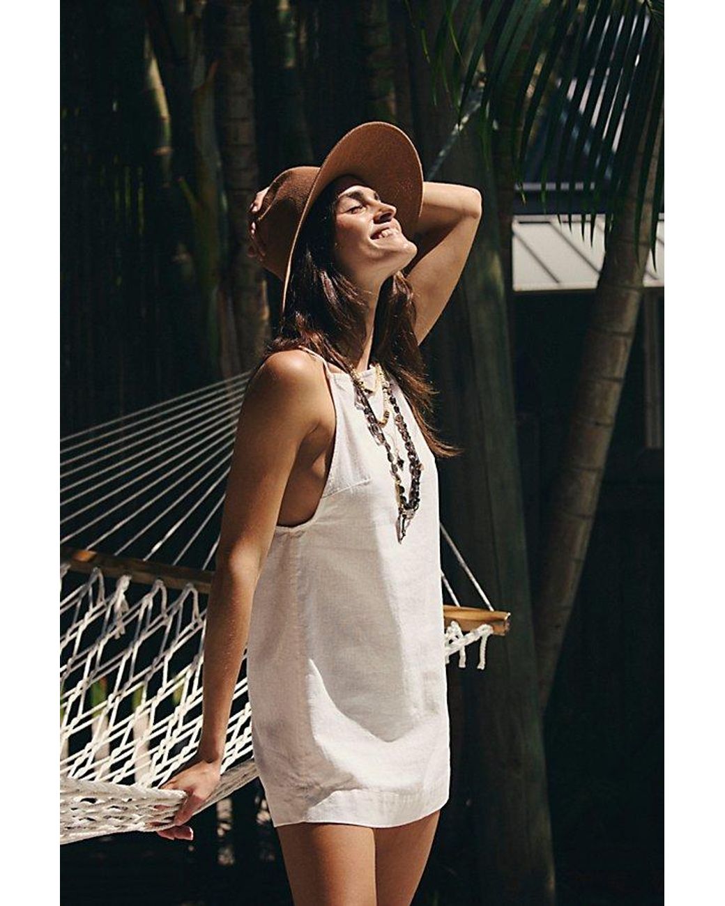 Free People Beachside Cotton-Linen Mini Dress in Black | Lyst Free People Beachside Cotton-Linen Mini Dress in Black | Lyst