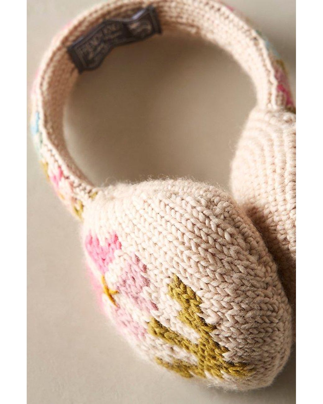 French Knot Natural Leelu Earmuffs By