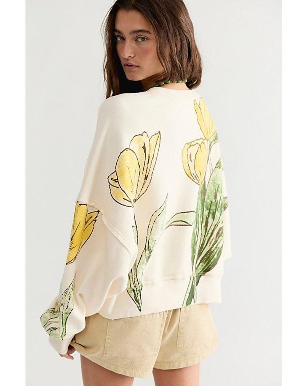 Free People Natural Gaia Sweatshirt