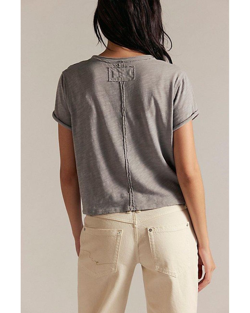 Free People Gray Take 2 Tee