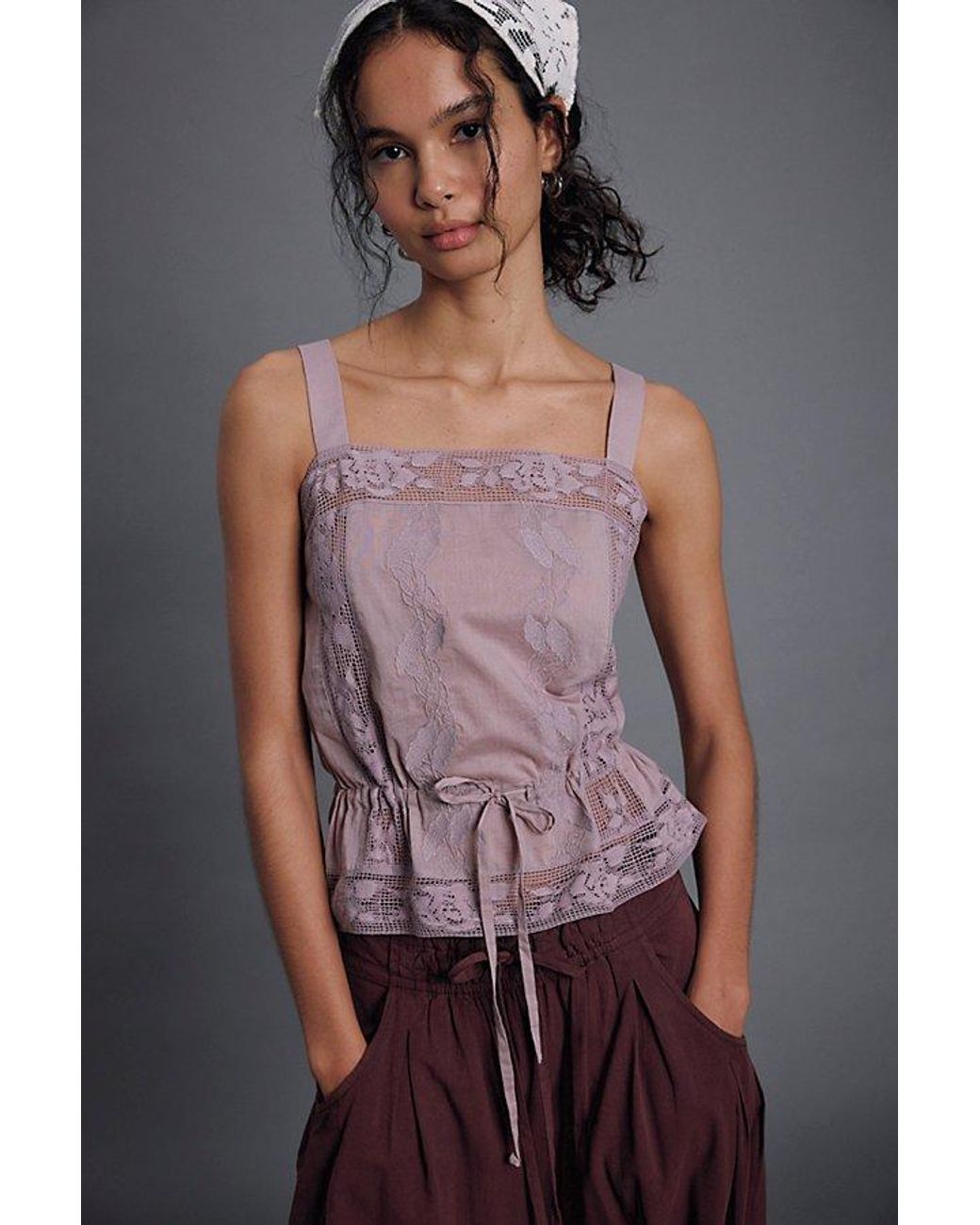 Free People Multicolor Wildflower Cross-Stitch Top