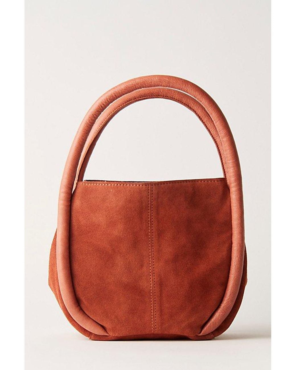 Free People Red Barlow Suede Bucket Bag