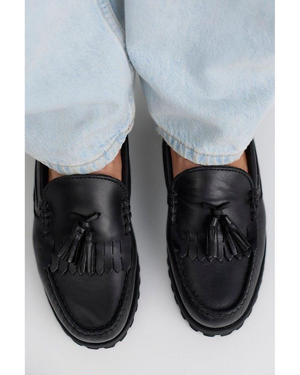 Timberland Black Authentic Kiltie Loafers