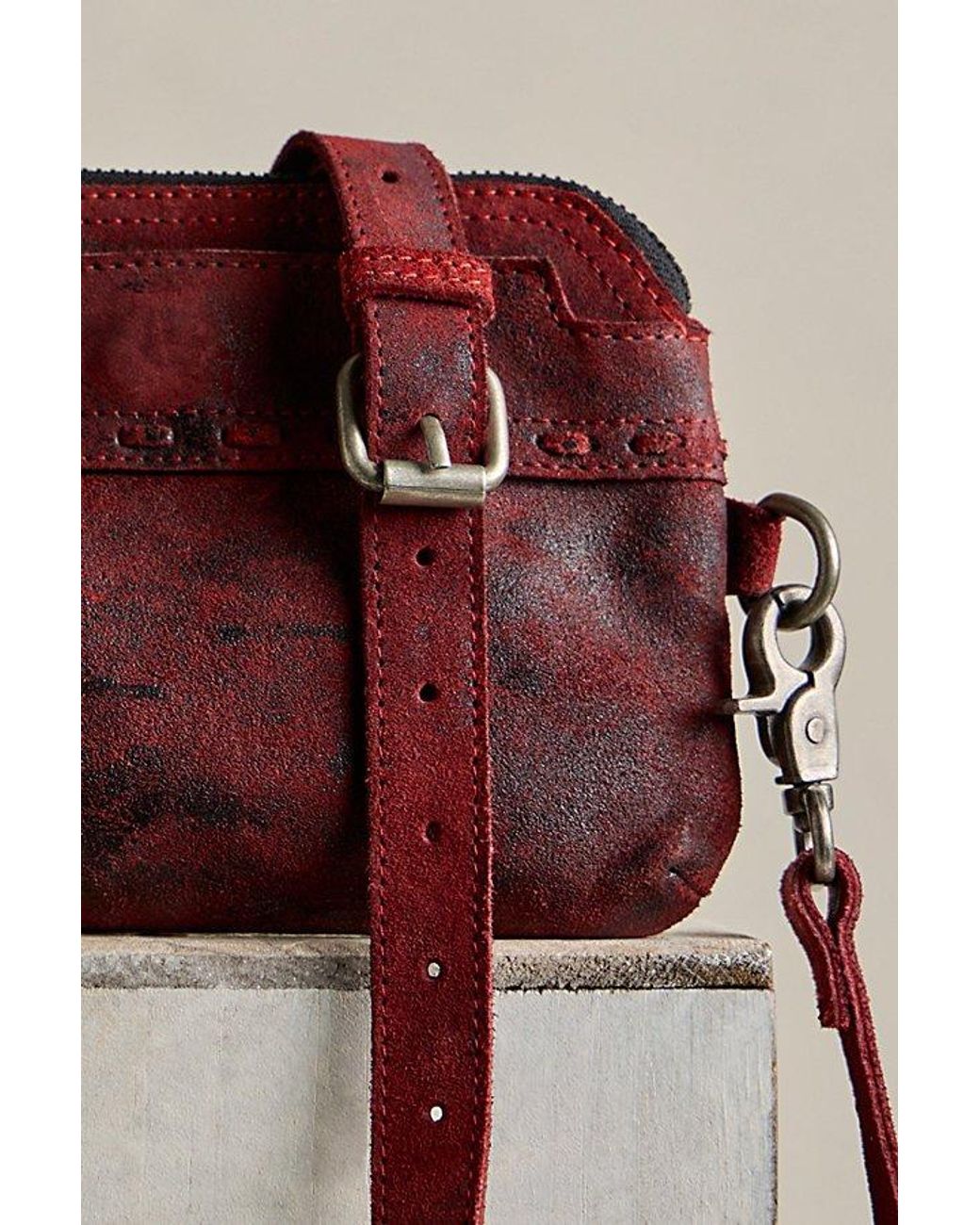 Free People Red Houston Belt Bag