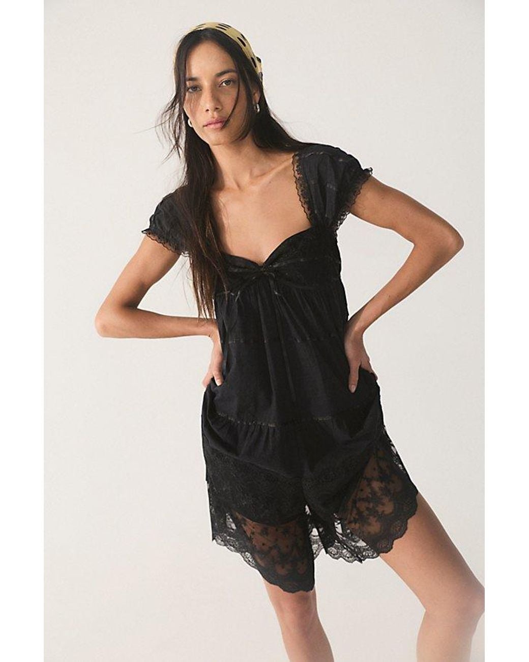 Intimately By Free People Black One Of A Kind Romper By