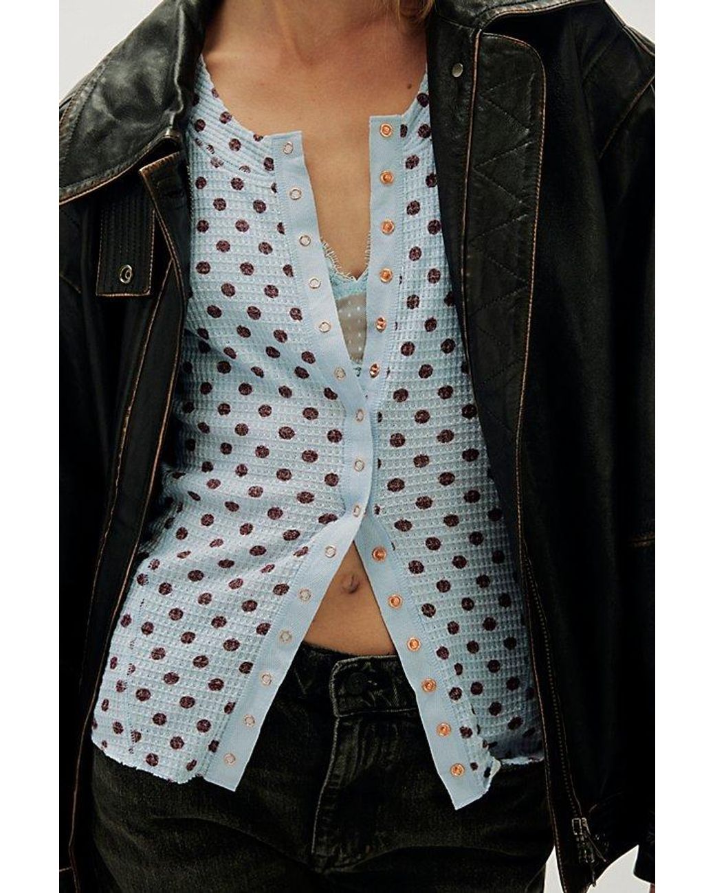 Intimately By Free People Blue Going Places Printed Cardi By