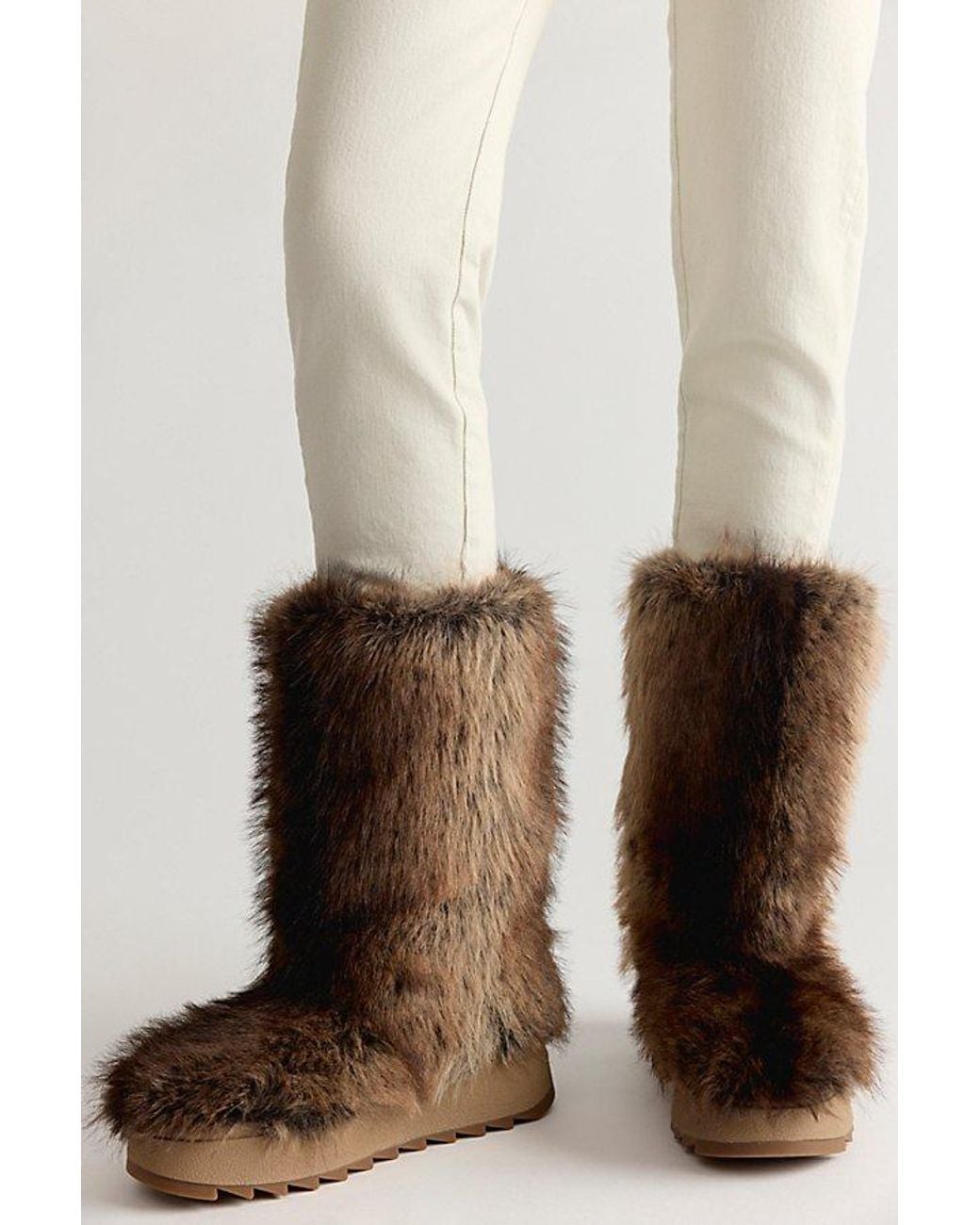 Ash Natural Kyoto Faux Fur Boots Shoe By