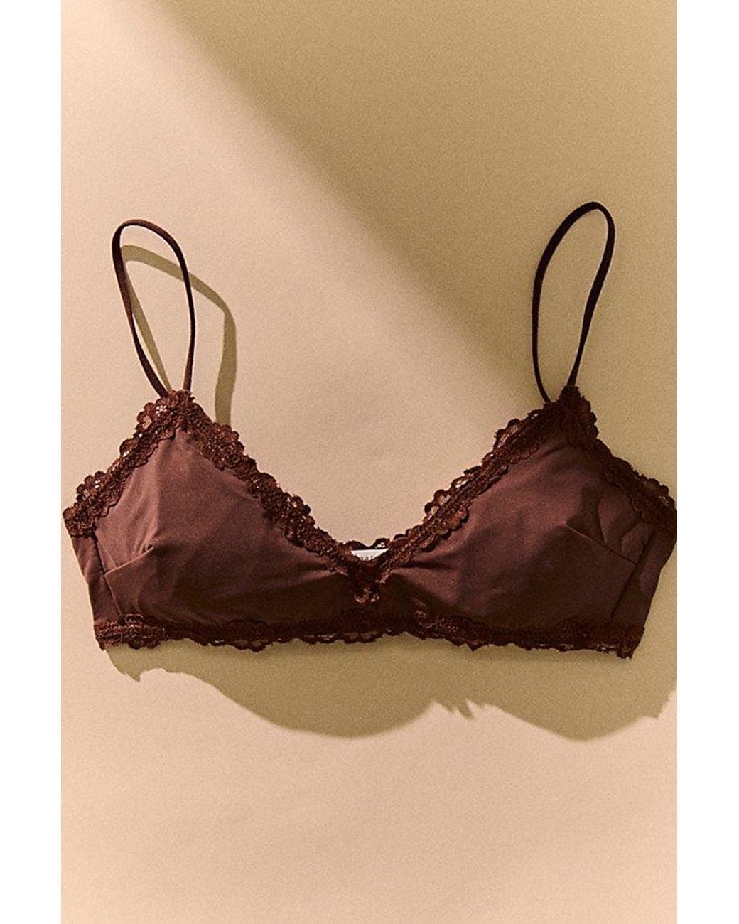 Intimately By Free People Brown Charlie V-Neck Bralette By