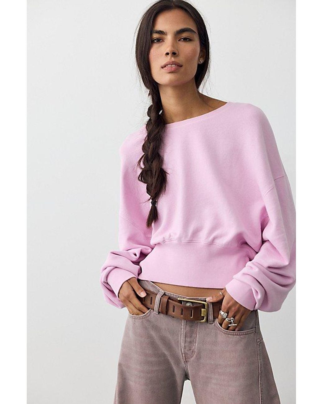 Free People Pink All Day Pullover