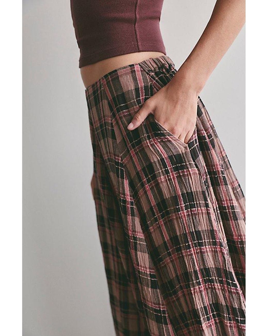 Free People Multicolor Ives Mid-Rise Pull-On Maxi Skirt