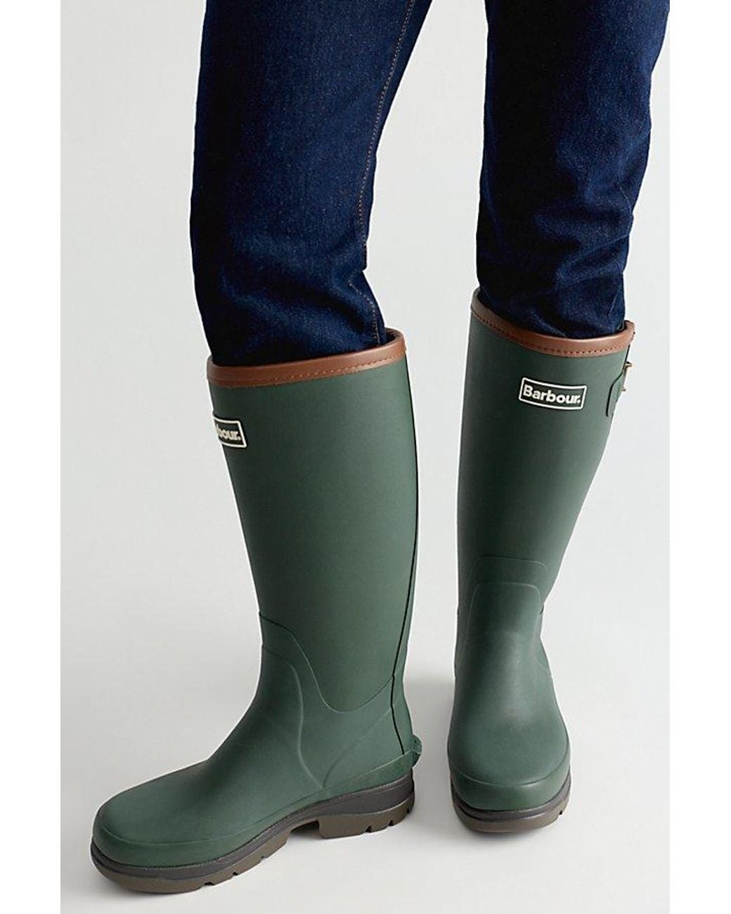 Barbour Black Tempest Tall Wellington Boots Shoe