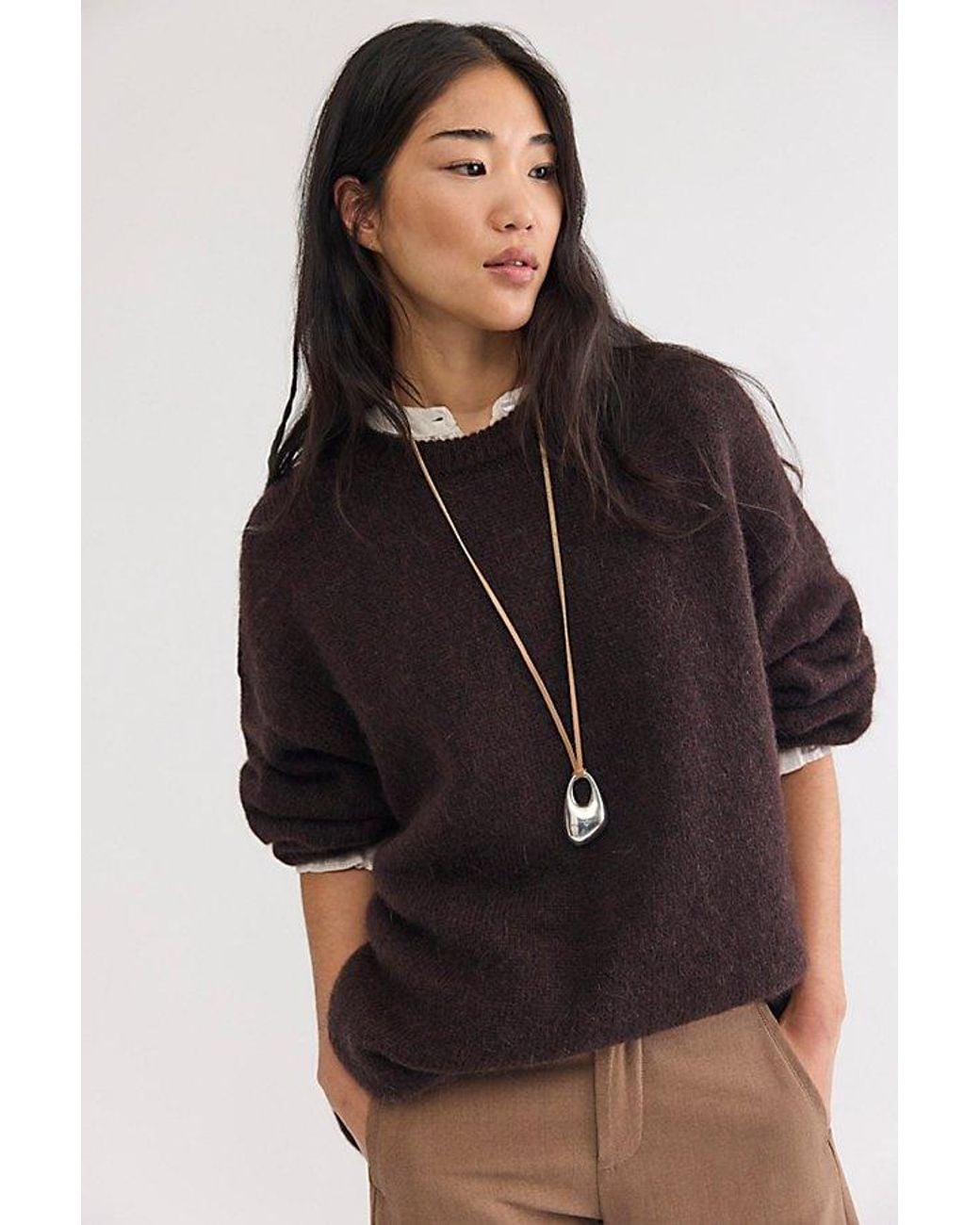 Mr. Mittens Brown Arlo Oversized T-Shirt Sweater
