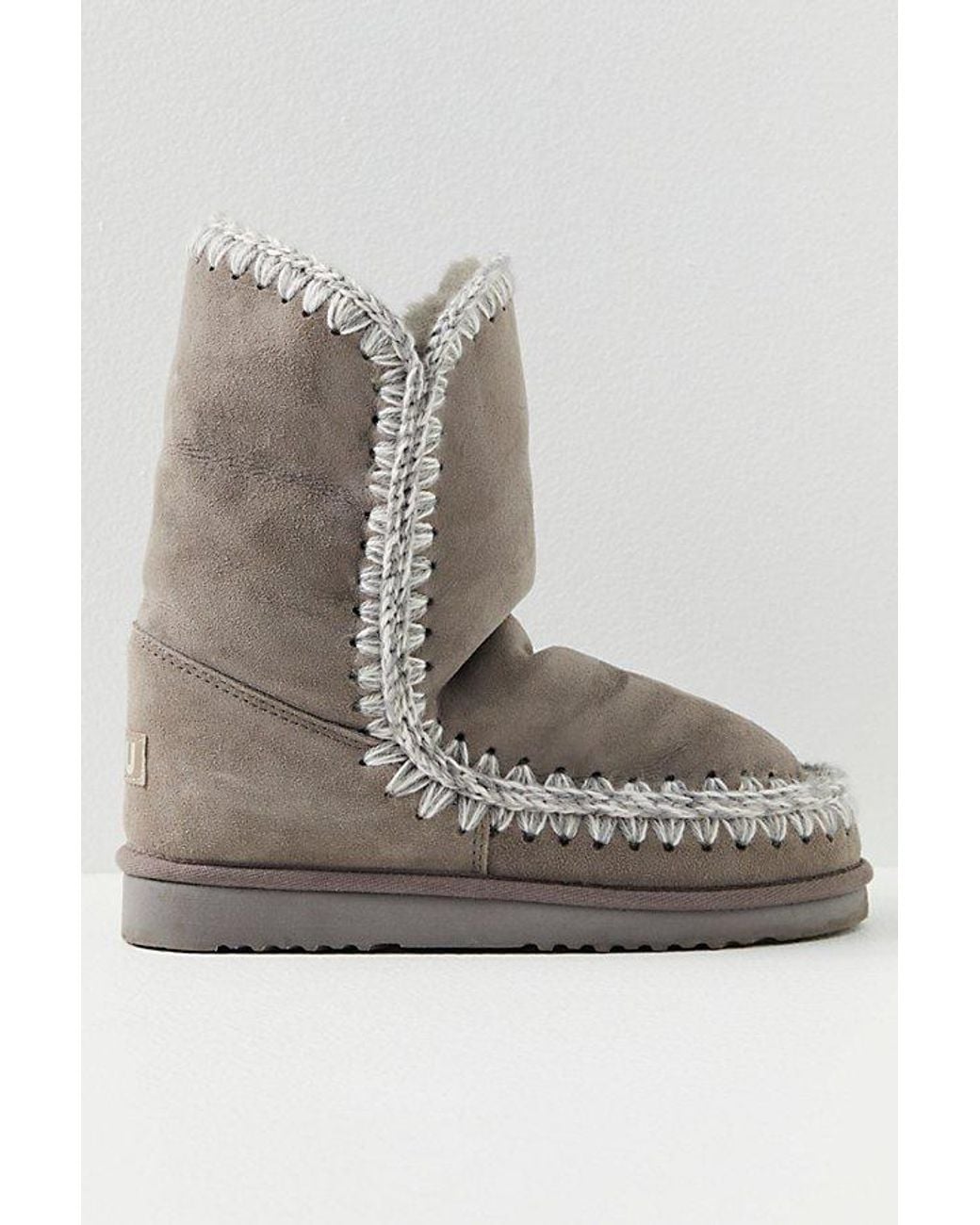Mou Black Creston Boots At Free People In New Grey, Size: Eu 37