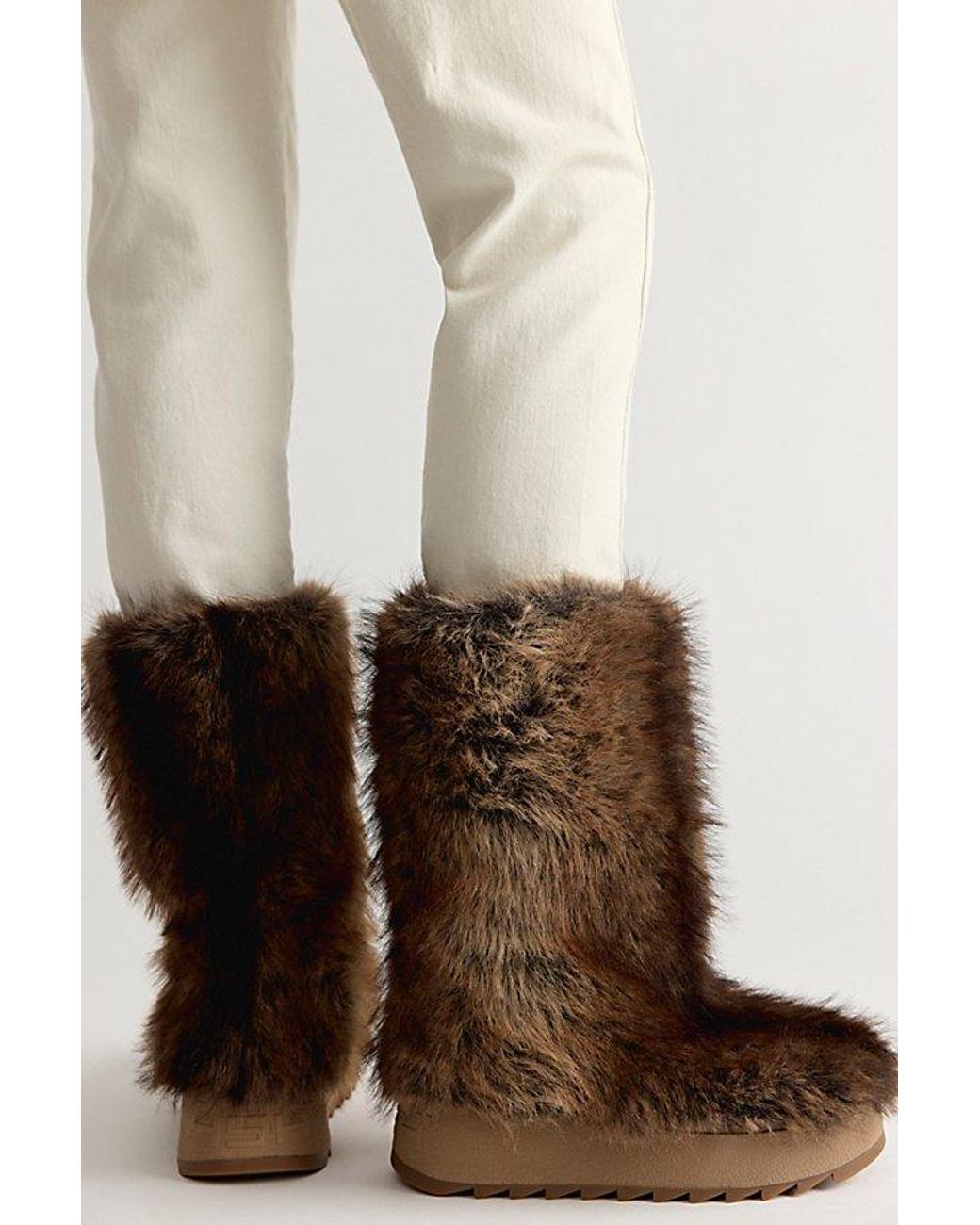 Ash Natural Kyoto Faux Fur Boots Shoe By