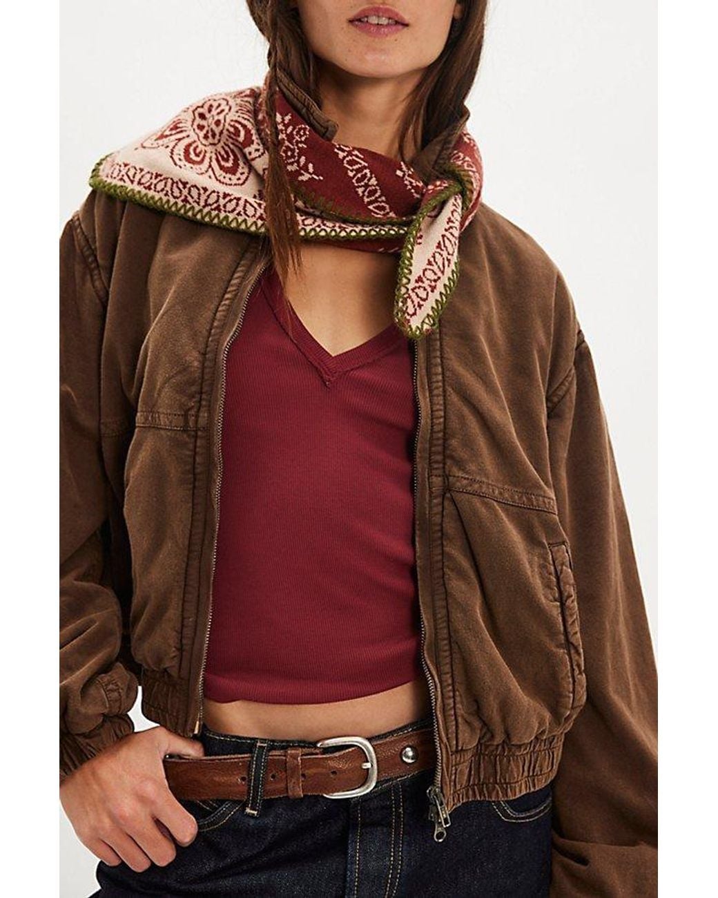 Free People Brown Neria V-Neck Tank Top