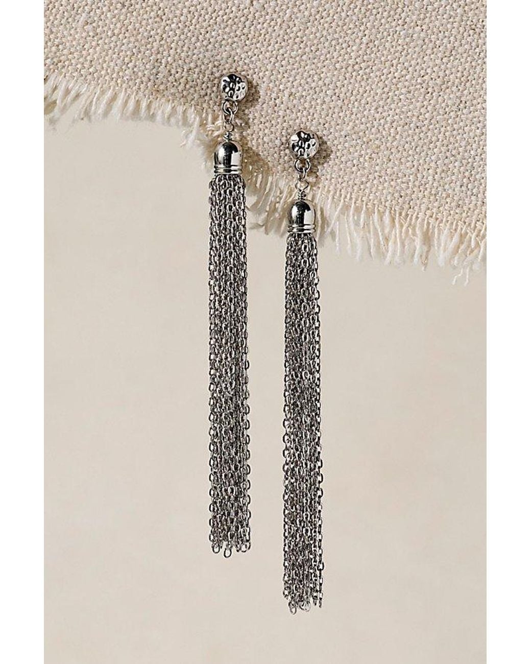 Free People Brown Elsie Tassel Earrings