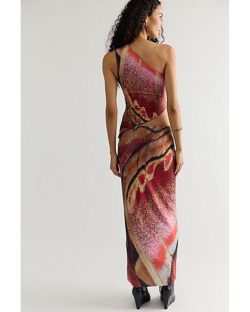 Feners Brown Besos Midi Skirt Set