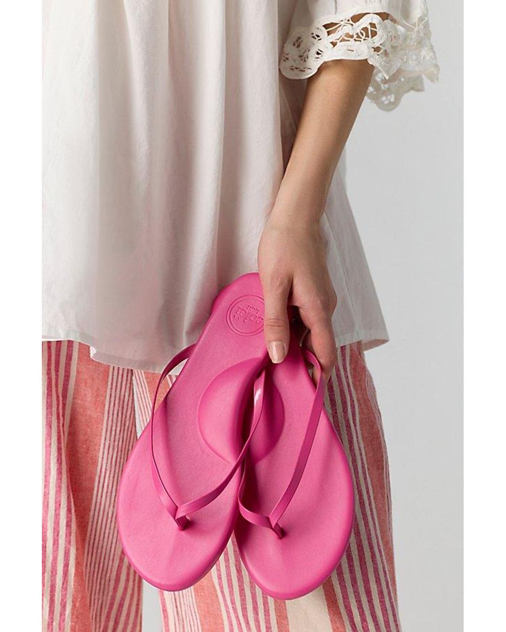 Solei Sea Pink Around Town Flip Flops By